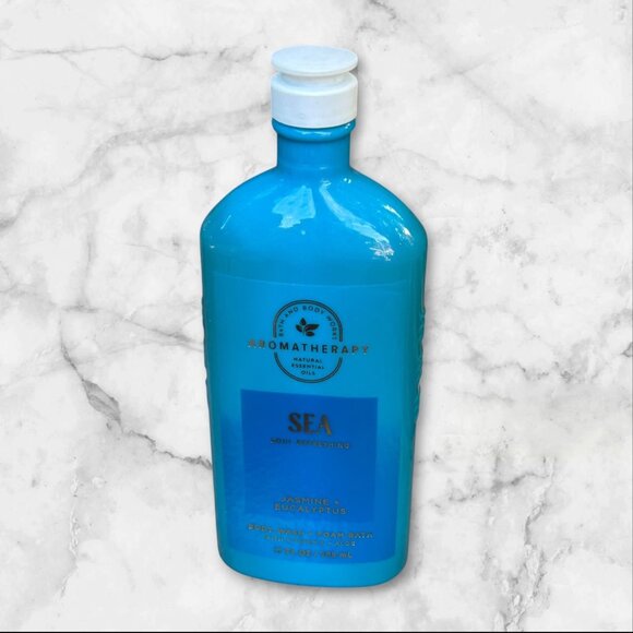 Bath & Body Works Aromatherapy SEA Jasmine Eucalyptus Body Wash & Foam Bath - Picture 1 of 6